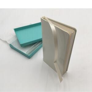 Tiffany & Co Patent Leather White Pocket Notebook "Pitter Patter" Unused